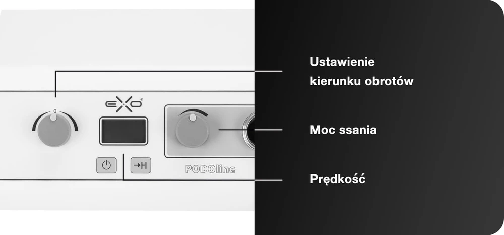 Activeshop Profesionali nagų freza su integruotu dulkių siurbliu Exo Podo Line - manikiūrui, pedikiūrui ir pėdų priežiūrai
