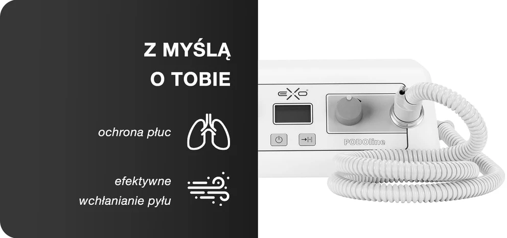 Activeshop Profesionali nagų freza su integruotu dulkių siurbliu Exo Podo Line - manikiūrui, pedikiūrui ir pėdų priežiūrai