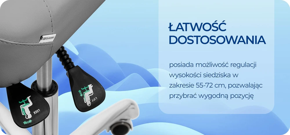 Podologinė taburetė Giovanni 1005, pilka