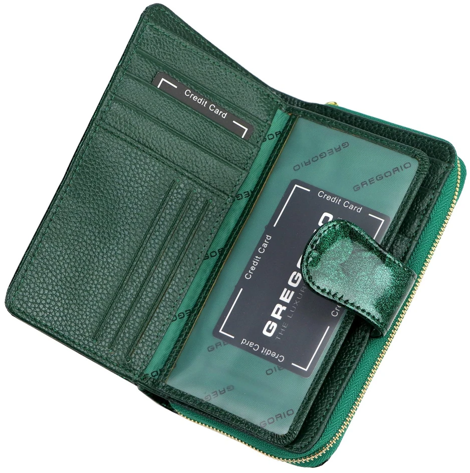 Podłużny portfel damski Gregorio FRL-116 w kwiaty