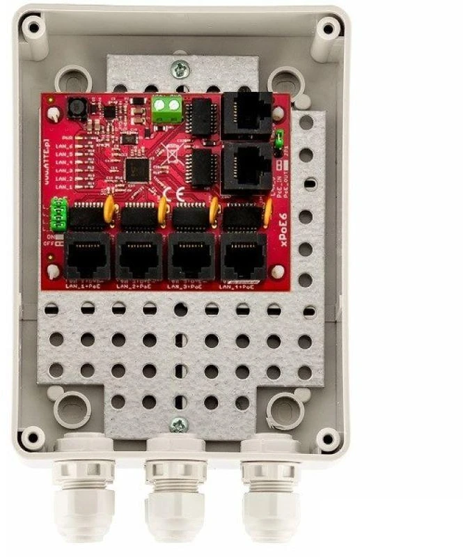 Šakotuvas SWITCH POE XPOE-6-11-S2 5 PRIEVADŲ ATTE
