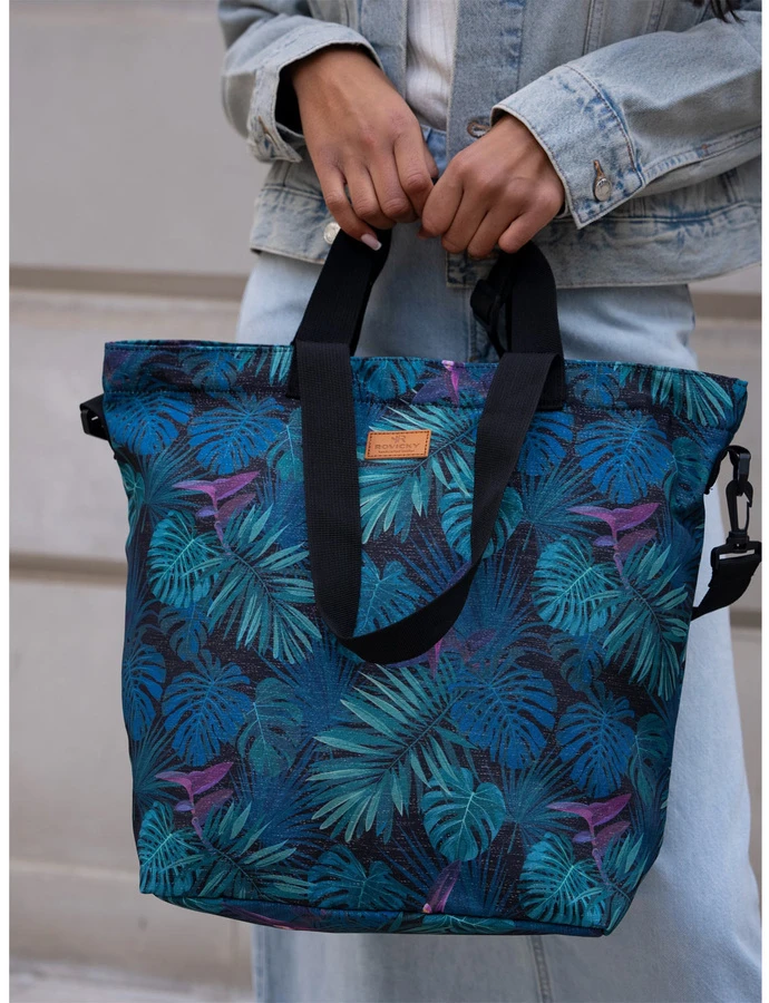 Pojemna torba shopper na zakupy w modny wzór - Rovicky