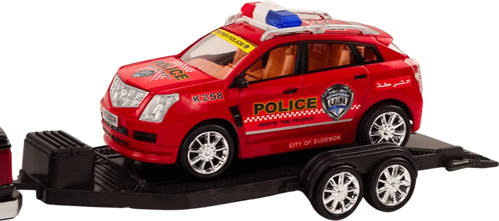 Lean Toys Policijos pikapas su puspriekabe