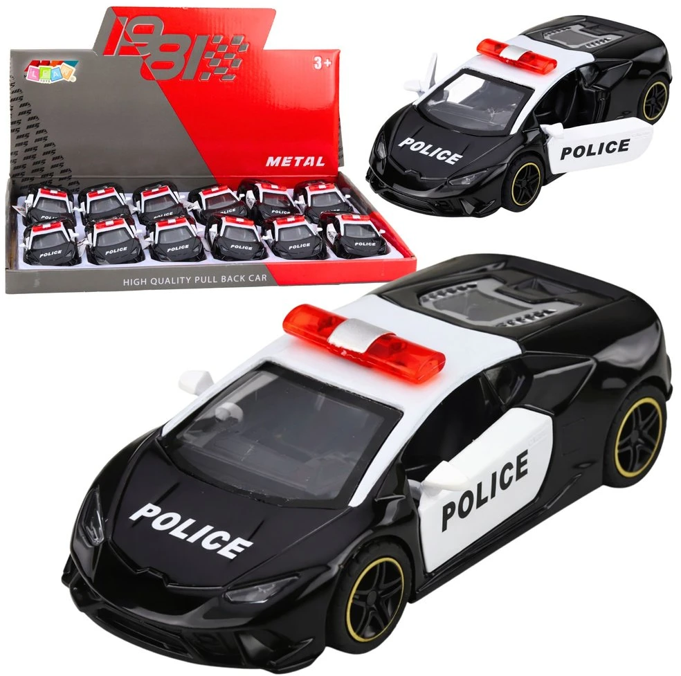 Lean Toys Policijos automobilis 10,5 x 5 x 3,5 cm