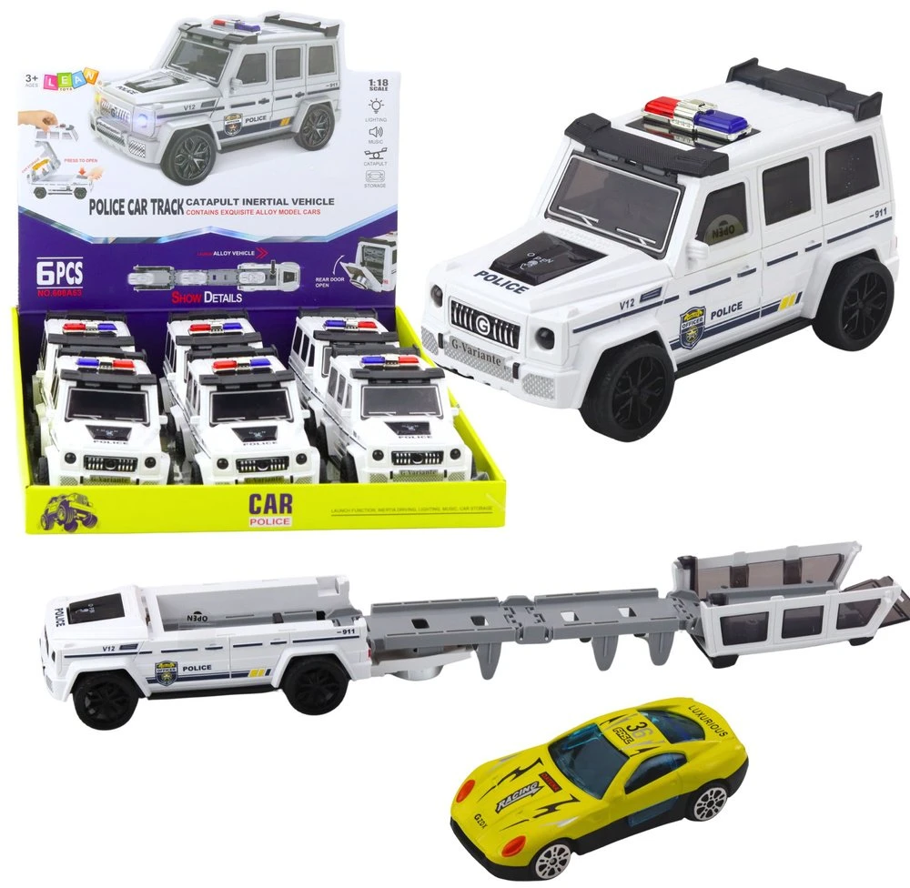 Lean Toys Policijos visureigis, šviesos ir garsai, 18x10x8 cm
