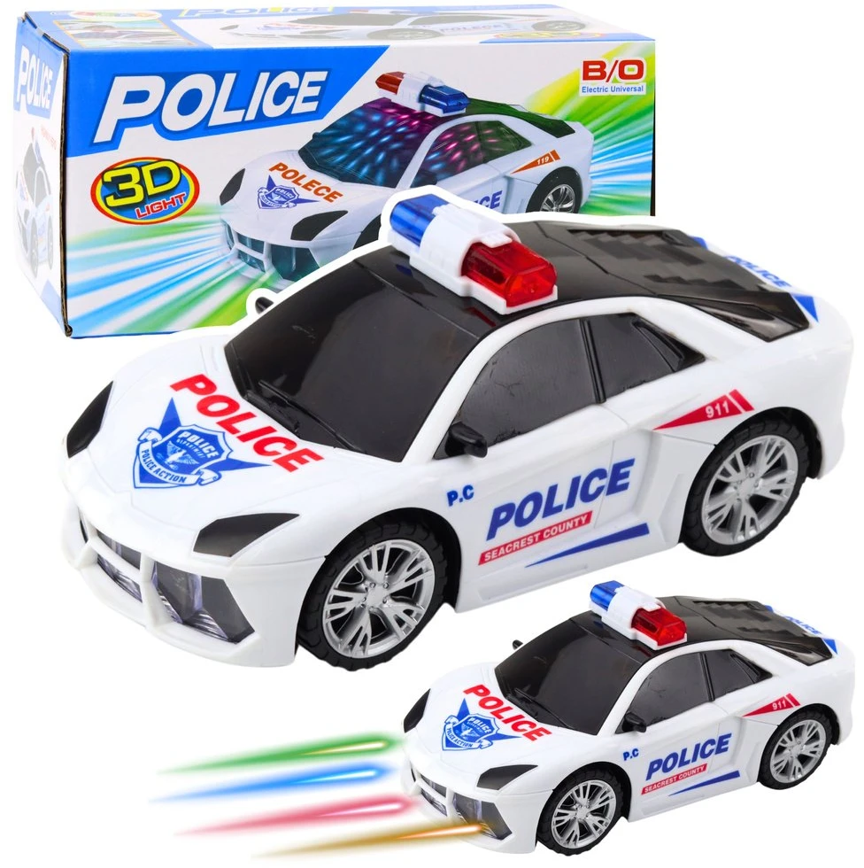 Lean Toys Interaktyvus Policijos Automobilis su Šviesomis ir Garsais