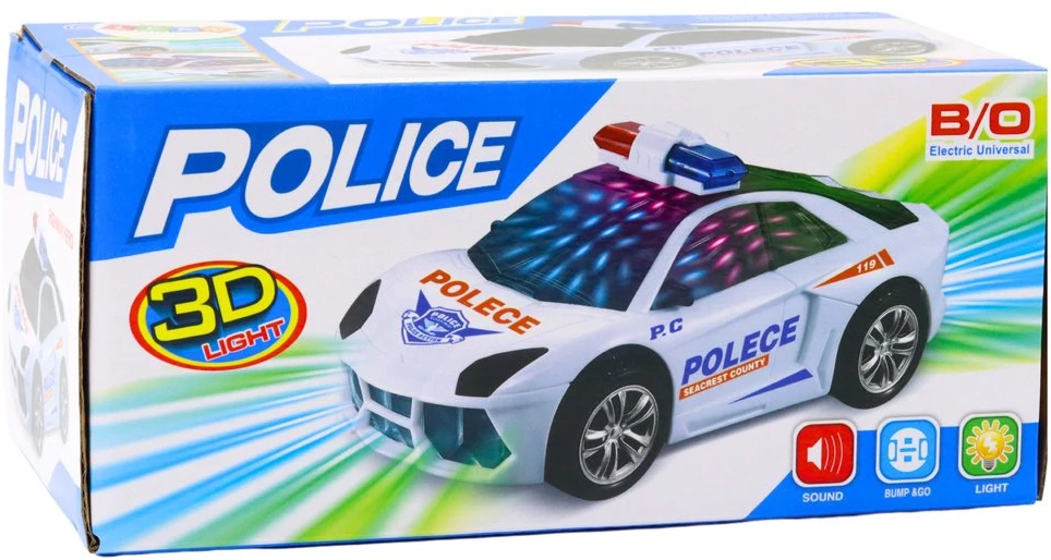 Lean Toys Interaktyvus Policijos Automobilis su Šviesomis ir Garsais
