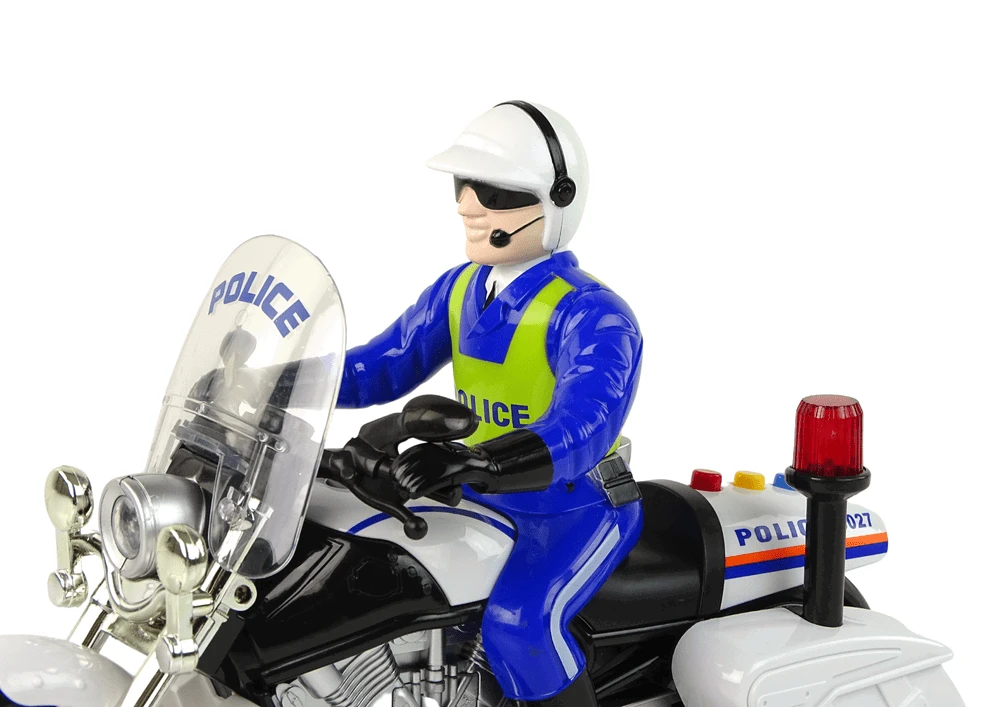 „Lean Toys“ policijos motociklų varikliai policijos garsai šviesos policijos automobilis