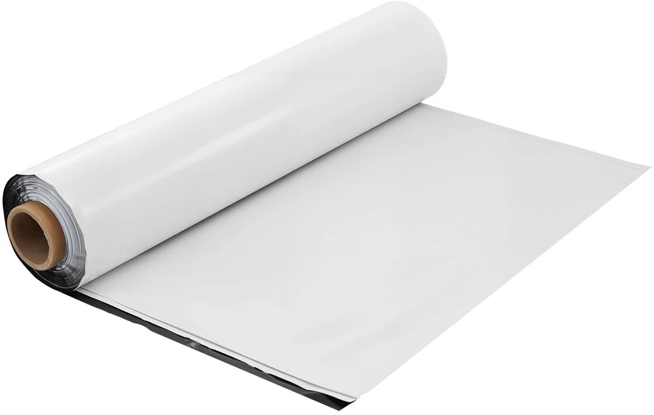 Vevor 10 mil plastiko plėvelės rulonas 10 x 100 FT juoda ir balta