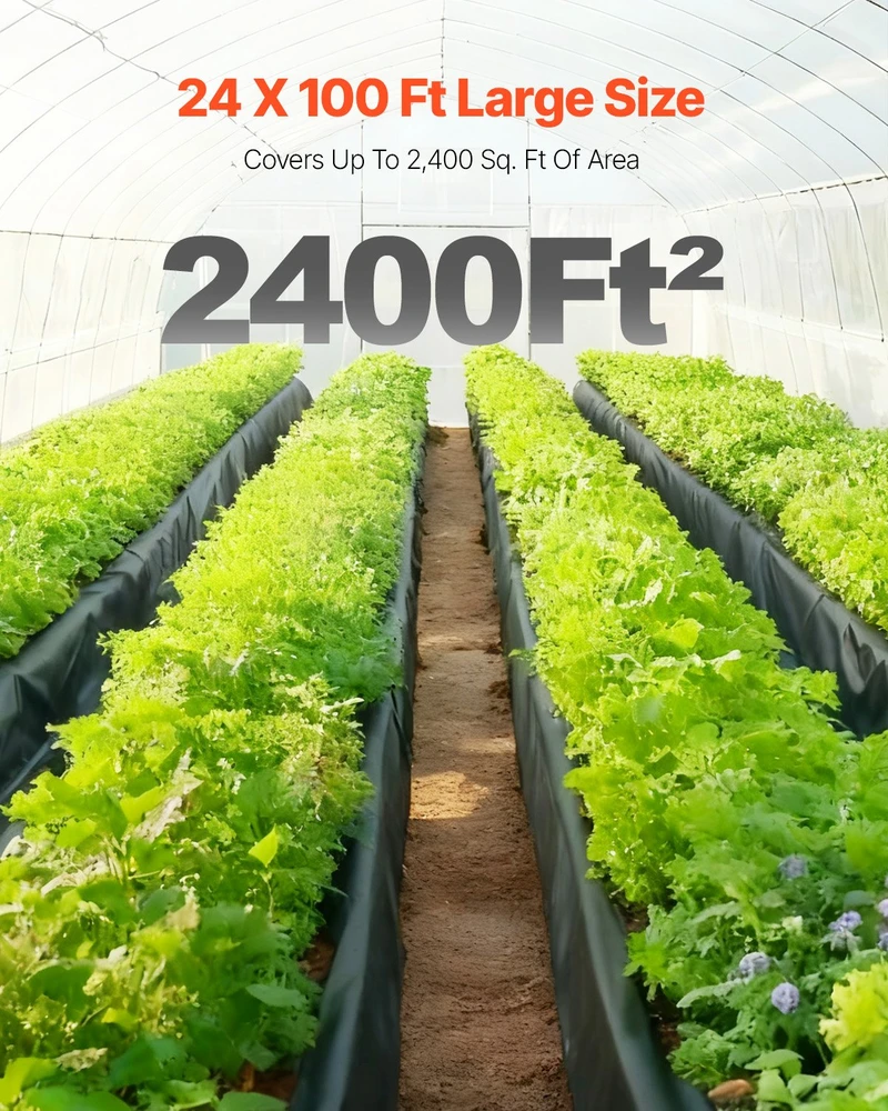 Vevor Juoda polietileno plėvelė 7,31 x 30,48 m