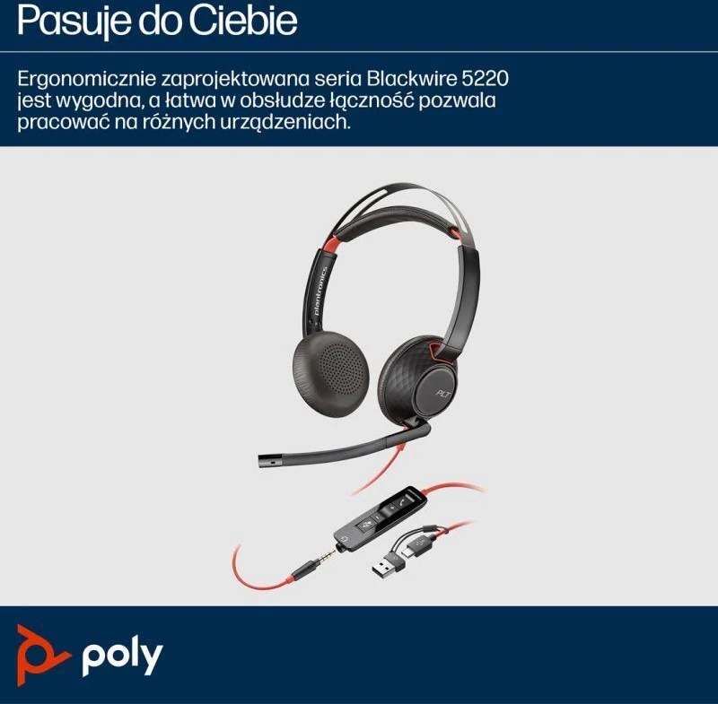 POLY Blackwire 5220 8X231AA Ausinės ant ausų