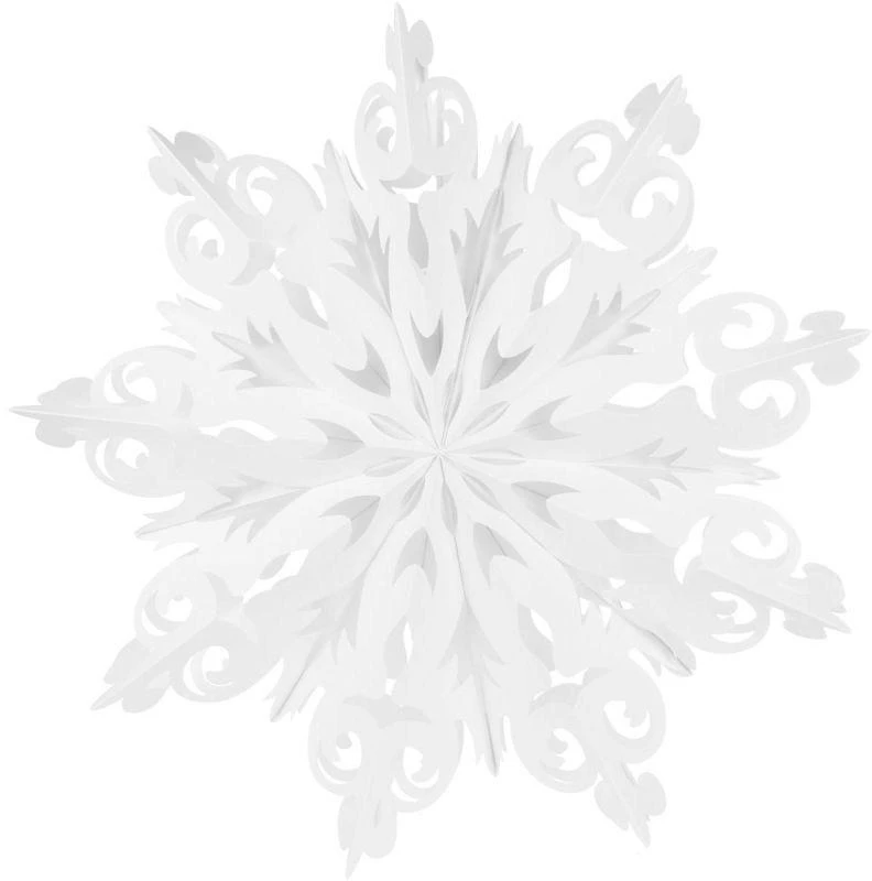 Saska Christmas Dekoracija popierinė snaigė 64 cm balta