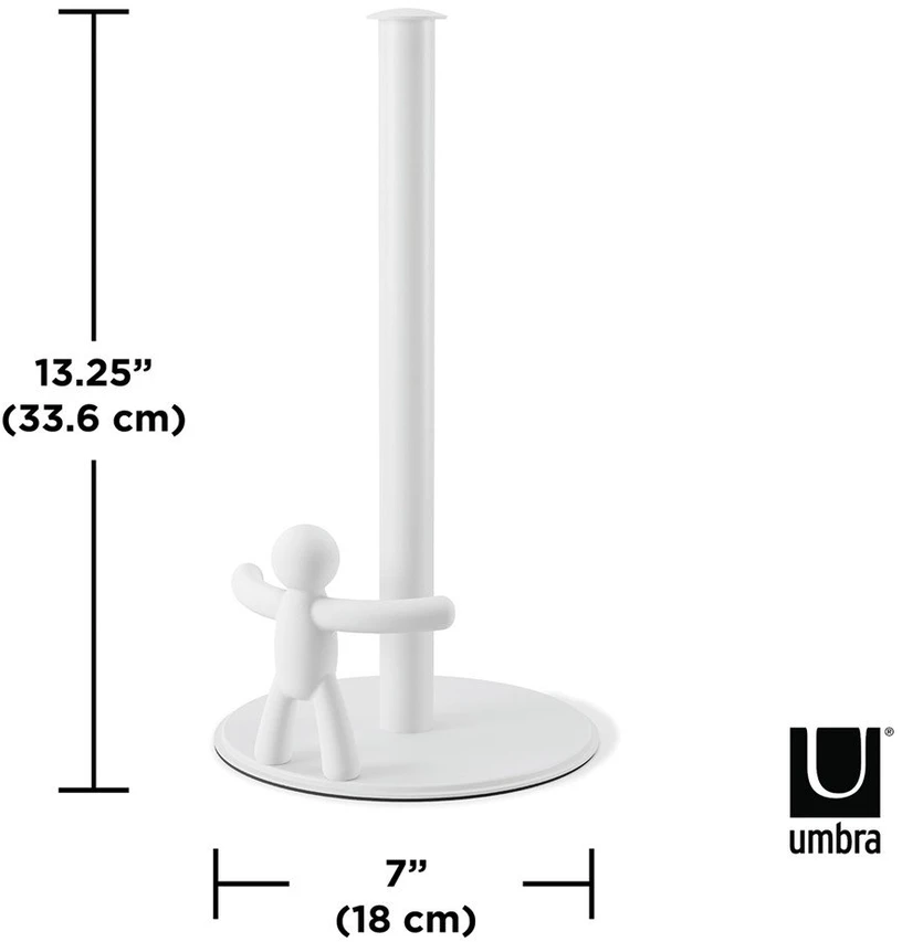 Popierinių rankšluosčių laikiklis 19 × 18 × 34, baltas HOLDER BUDDY