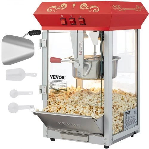 VEVOR Stalinis spragėsių gamintojas 850W, raudonas