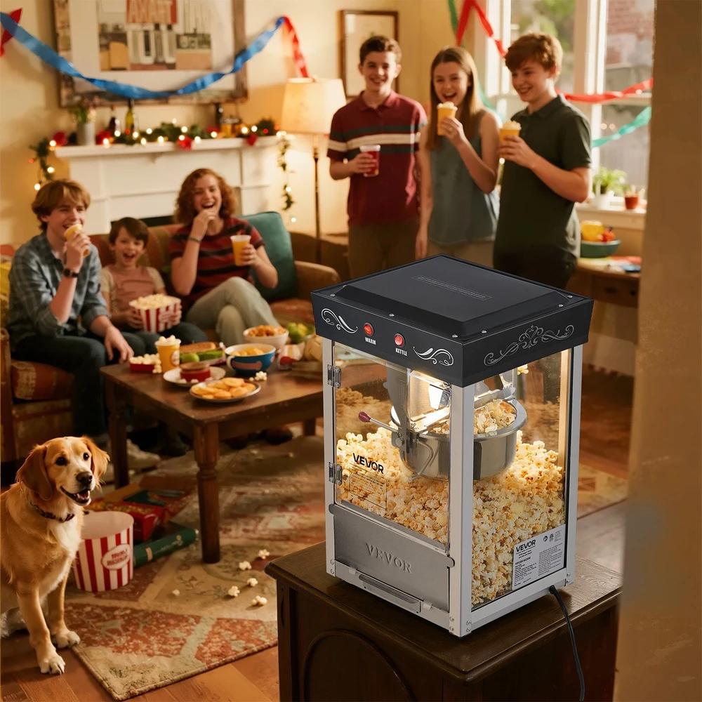 VEVOR Stalinis spragėsių gaminimo aparatas 800W, juodas