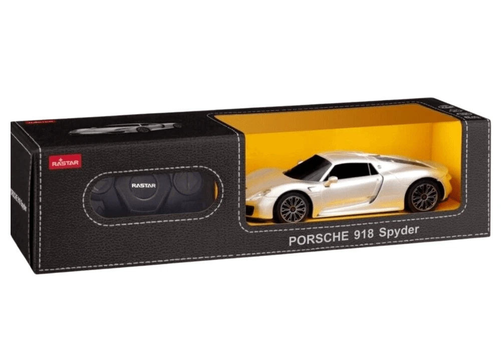 Rastar Porsche 918 Spyder 1:24 nuotolinio valdymo automobilis sidabrinis