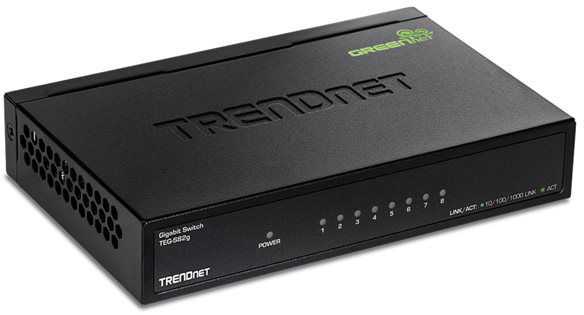 Šakotuvas TRENDNET 8 prievadų Gigabit GREENnet jungiklis su metaliniu dėklu