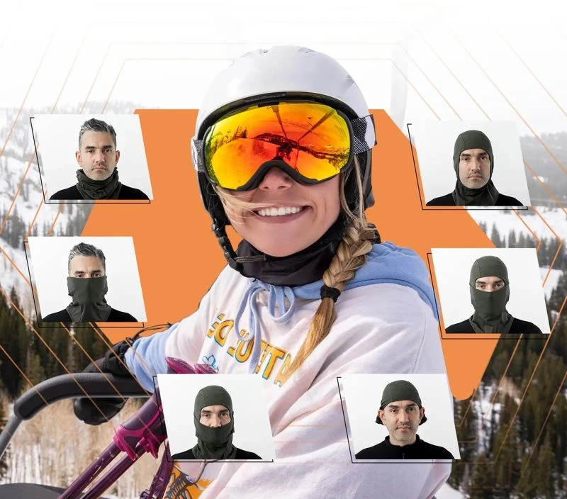Qunature 13230023010 slidinėjimo balaklava dviračių motociklų balaklava dydis M - juoda