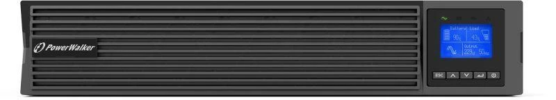 POWER WALKER UPS ON-LINE RACK 19" VFI 1500 ICR IOT PF1 1/1 FAZĖ, 1500VA, 8X IEC C13, USB/RS232, LCD