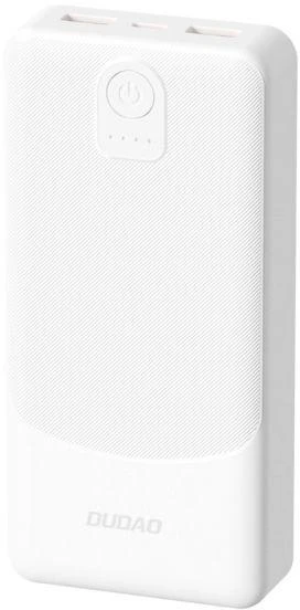 Dudao K10 10000 mAh 2x USB-A 12W balta