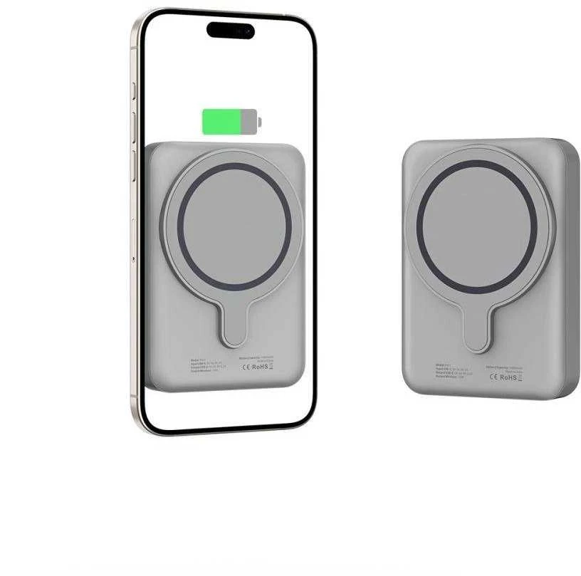 Magnetinis maitinimo blokas 10000mAh 15W USB-C Tech-Protect LifeMag PB11 MagSafe Titanium