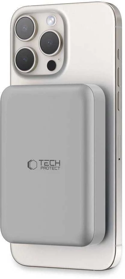 Magnetinis maitinimo blokas 10000mAh 15W USB-C Tech-Protect LifeMag PB11 MagSafe Titanium