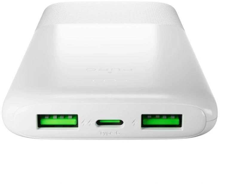 Powerbank Puro DAILY 10 PLUS 10000mAh 2x USBA / 1x USB-C 22,5W - balta