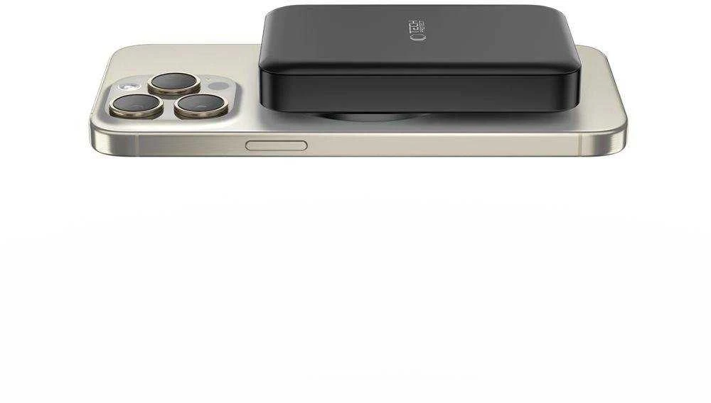 Tech-Protect LifeMag PB11 Powerbank su MagSafe 10000mAh 15W USB-C port – juodos spalvos + USB-C kabelis