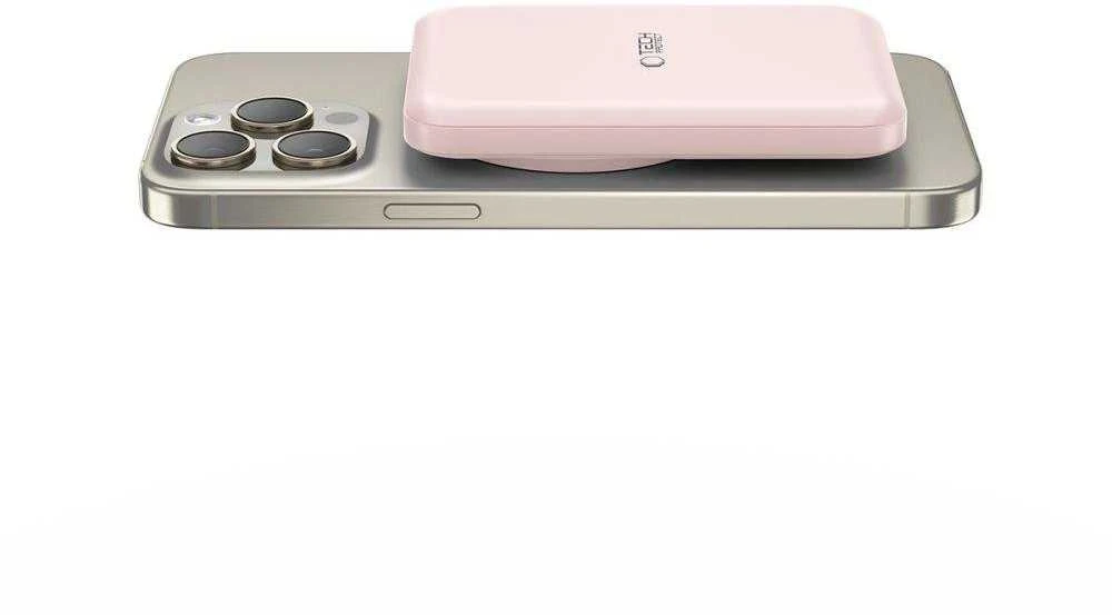 Tech-Protect PB10 LifeMag MagSafe powerbank 5000MAH rožinės spalvos