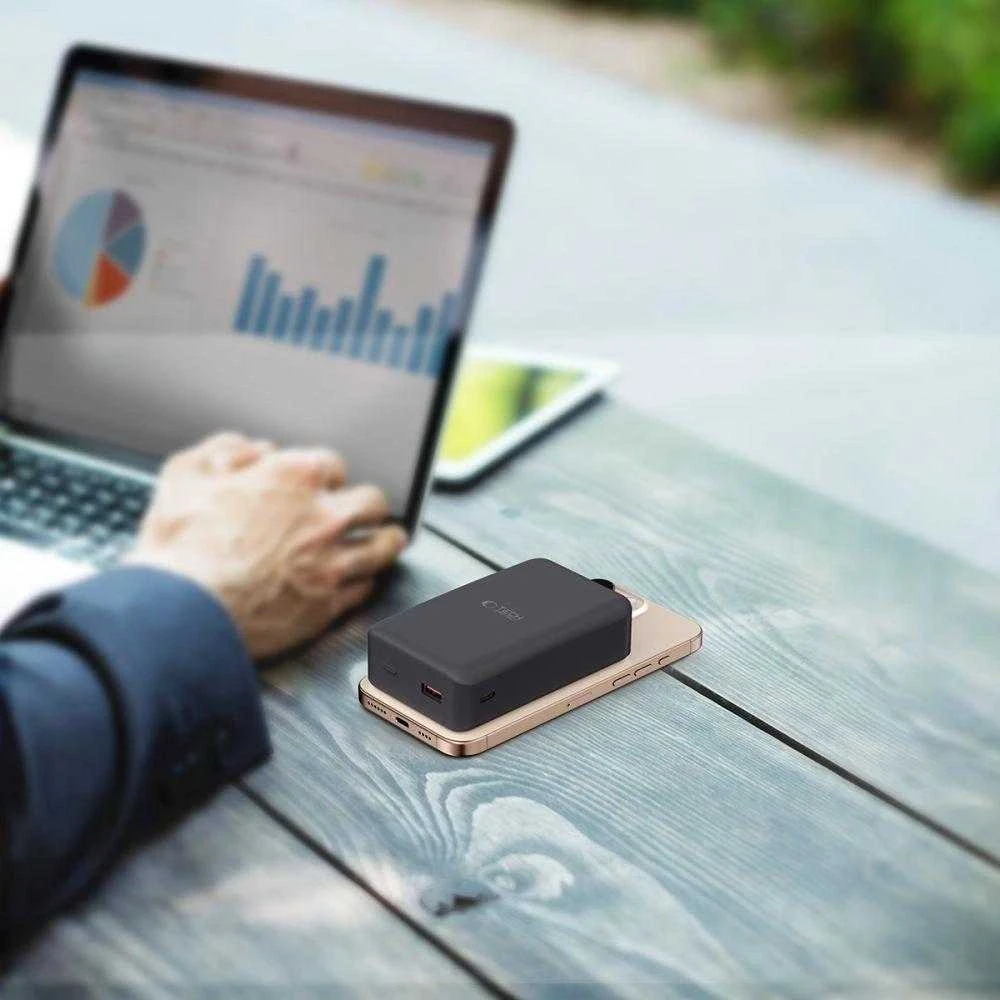 Powerbank Tech-Protect PB12 LifeMag MagSafe 20000MAH – juodos spalvos