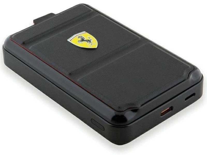Ferrari Powerbank Wireless 15WFEPB10MSPLEK 10000 mAh with stand function juodos spalvos Metal Logo MagS