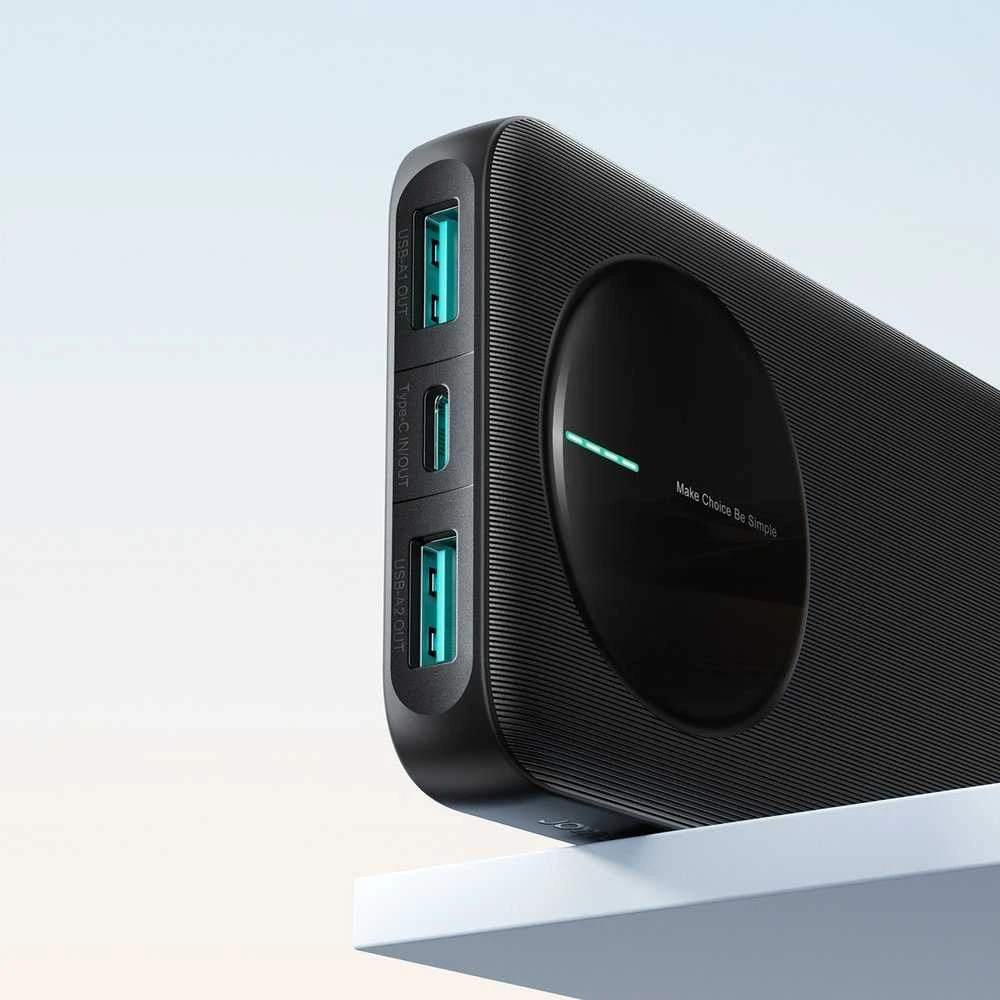 Joyroom JR-PBF12 Pro Powerbank 22.5W 10000mAh with Digital Ekranas 2x USB-A 1x USB-C - Juodas