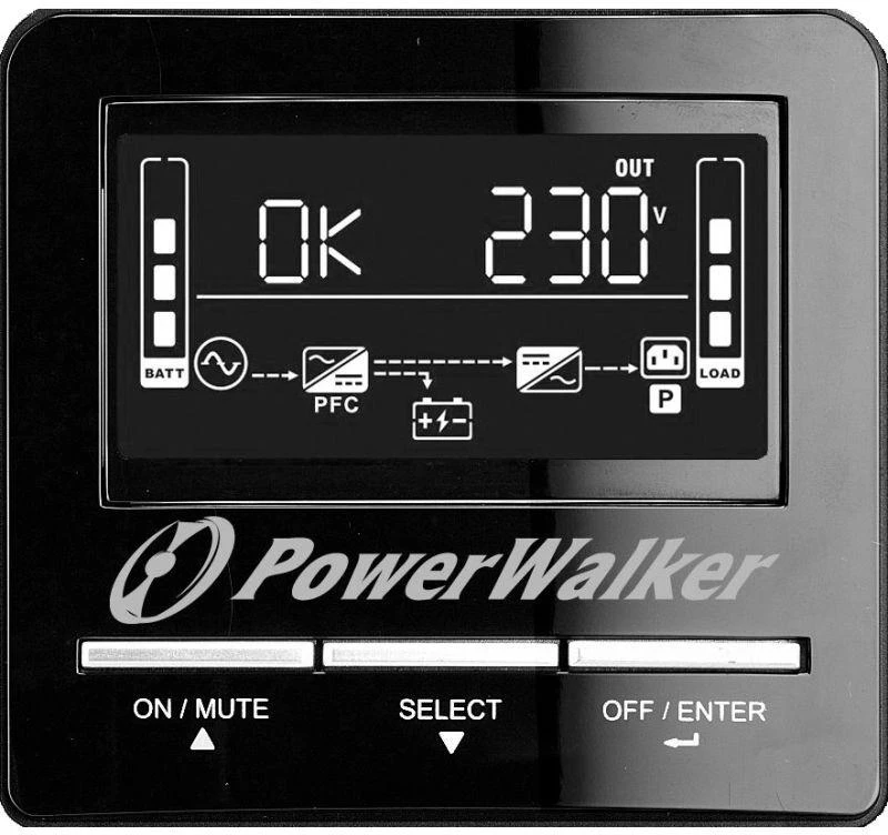 PowerWalker VI 1500 CW FR linijinės interaktyvios technologijos 1,5 kVA 1050 W