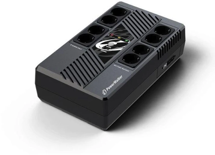 Power Walker POWERWALKER UPS Line-Interactive 800VA MS 8x FR RJ45 įvestis / išvestis USB HID USB įkroviklis