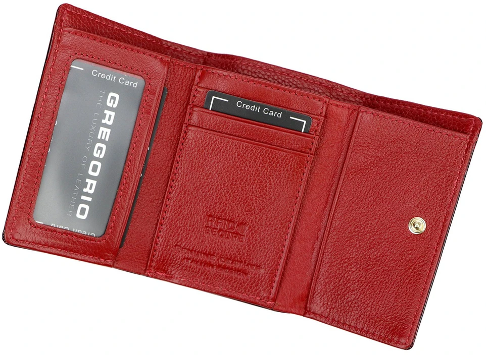 Poziomy portfel damski Gregorio FRL-117 w kwiaty su biglem