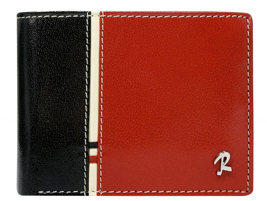 Horizontali dviejų spalvų vyriška piniginė, natūralios odos RFID - Rovicky