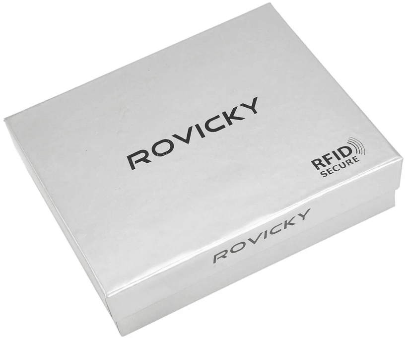 Horizontali dviejų spalvų vyriška piniginė, natūralios odos RFID - Rovicky