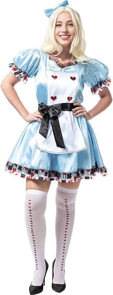 Prabangus Alisos (Alice) kostiumas moterims – „Alisa Stebuklų šalyje“ (Alice in Wonderland)