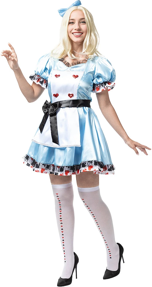 Prabangus Alisos (Alice) kostiumas moterims – „Alisa Stebuklų šalyje“ (Alice in Wonderland)
