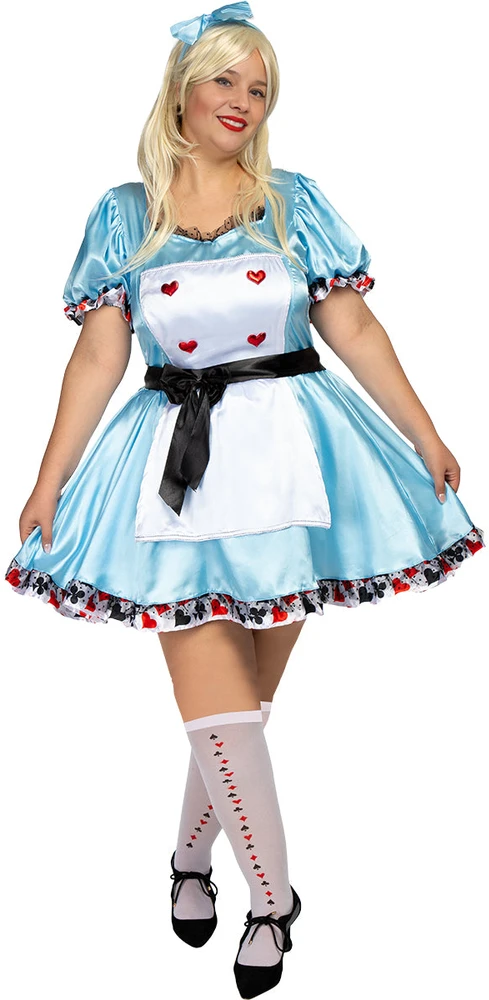 Prabangus Alisos (Alice) kostiumas moterims – „Alisa Stebuklų šalyje“ (Alice in Wonderland)