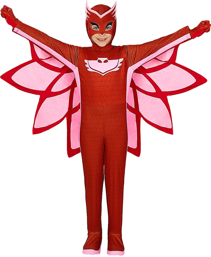 Prabangus Alutės (Owlette) kostiumas mergaitėms – „Pižamų herojai“ (PJ Masks)