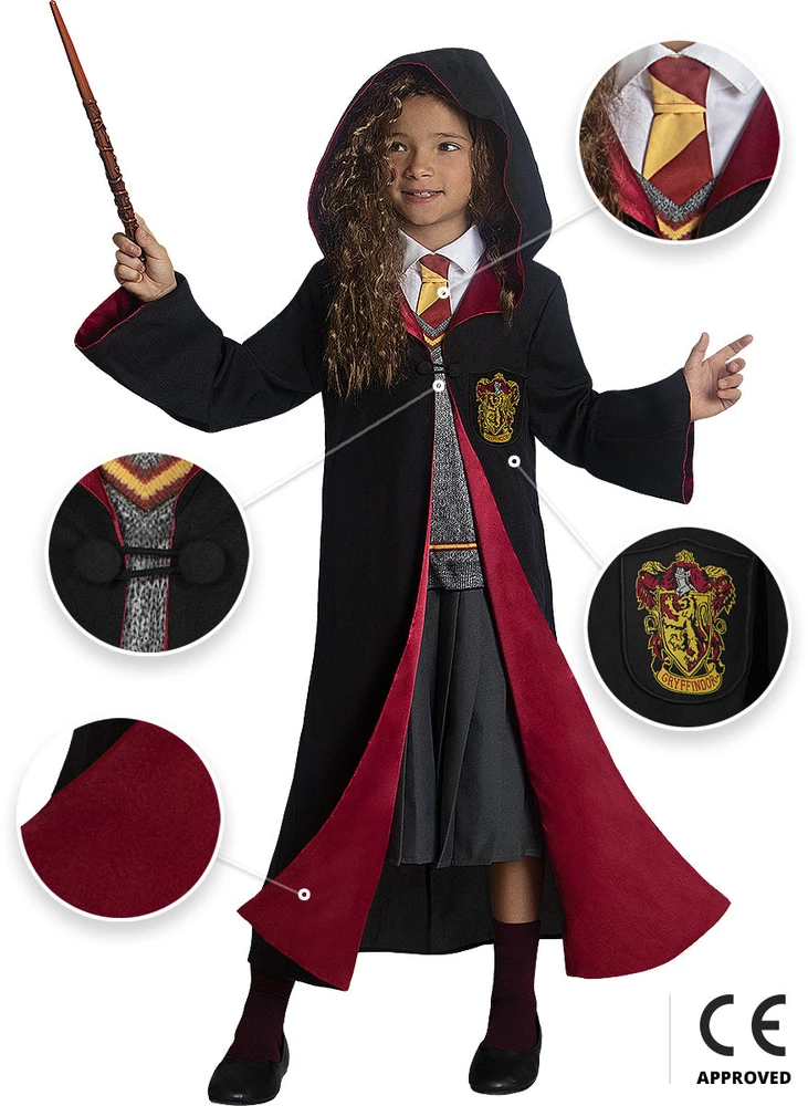 Prabangus Hermionos Įkyrėlės (Hermione Granger) kostiumas mergaitėms – Haris Poteris
