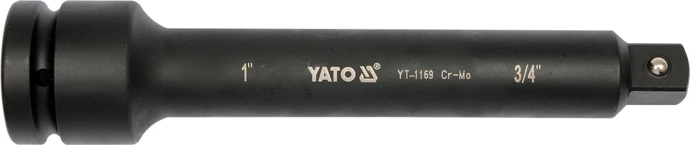 Yato Prailginimo strypas su adapteriu | 25 mm (1") vid. sriegis × 20 mm (3/4") išor. sriegis | 250 mm (YT-1169)