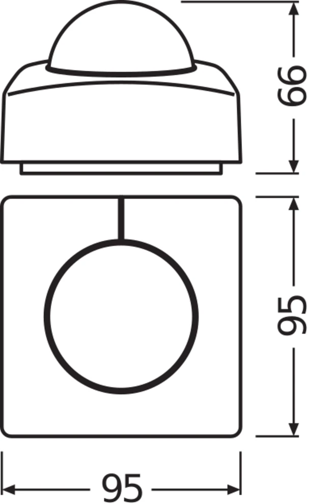 Pramoninio šviestuvo jutiklis ST8 ZIGBEE CIRCULAR, baltas