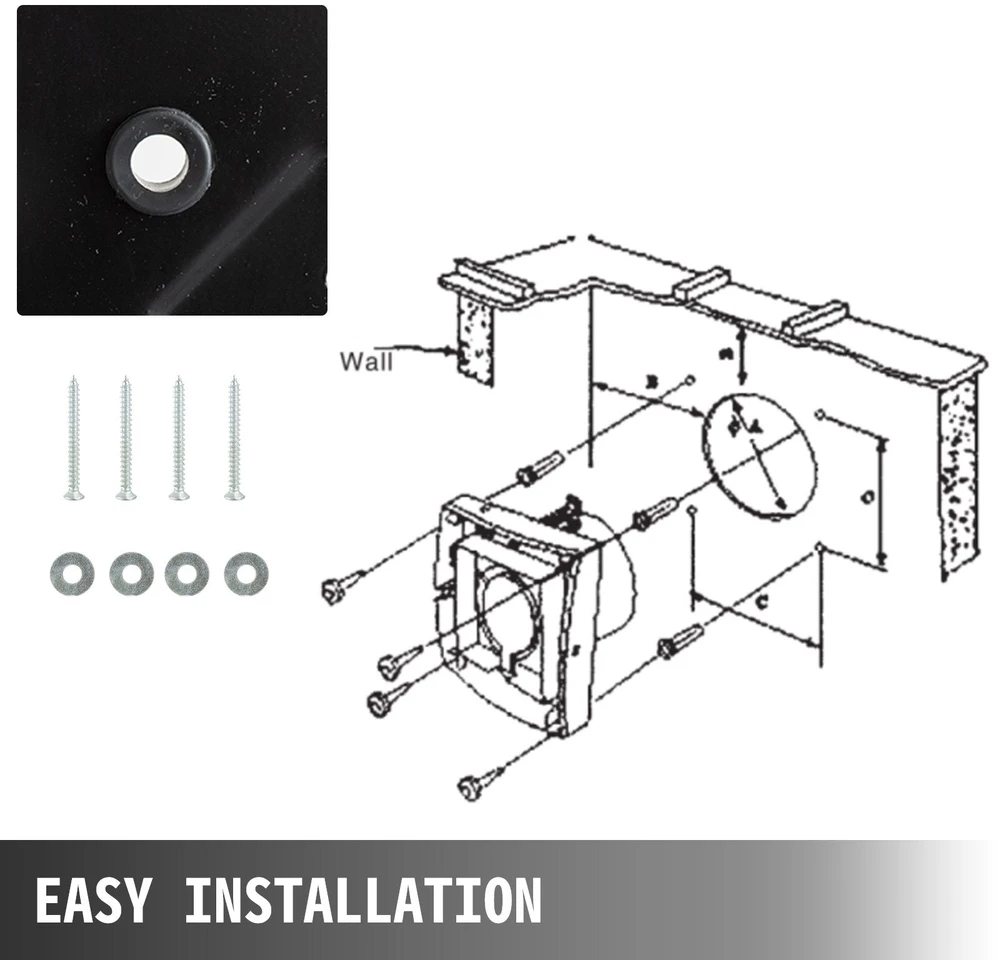 Ventiliatorius VEVOR Metalinė ašinė ventiliatorė 250 mm