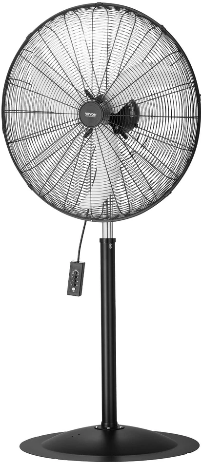 VEVOR 76 cm industrinis pastatomas ventiliatorius, reguliuojamas aukštis