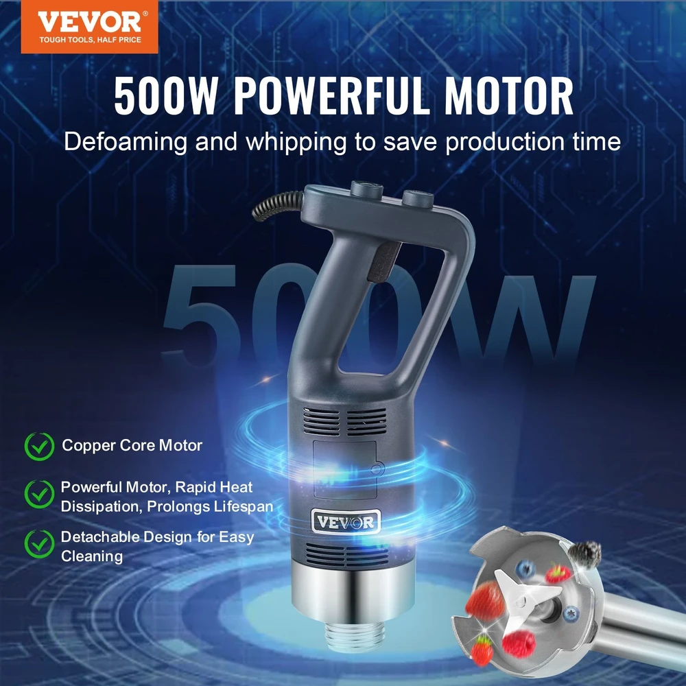 VEVOR Komerciškas panardinamas trintuvas 500W
