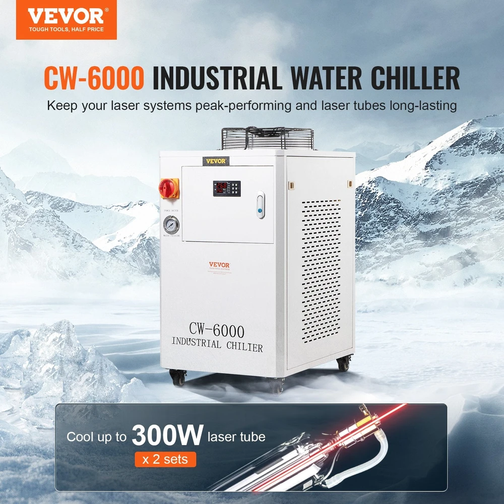 VEVOR Pramoninis vandens aušintuvas CW6000, CO2 lazeriui