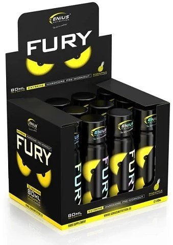 Pre-workout shot Genius Nutrition Fury Extreme 12 × 80 ml