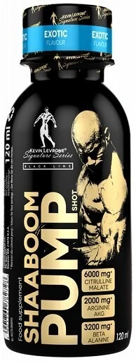 Pre-workout shot Kevin Levrone Shaaboom Pump 24 × 120 ml, apelsinų ir vyšnių skonio